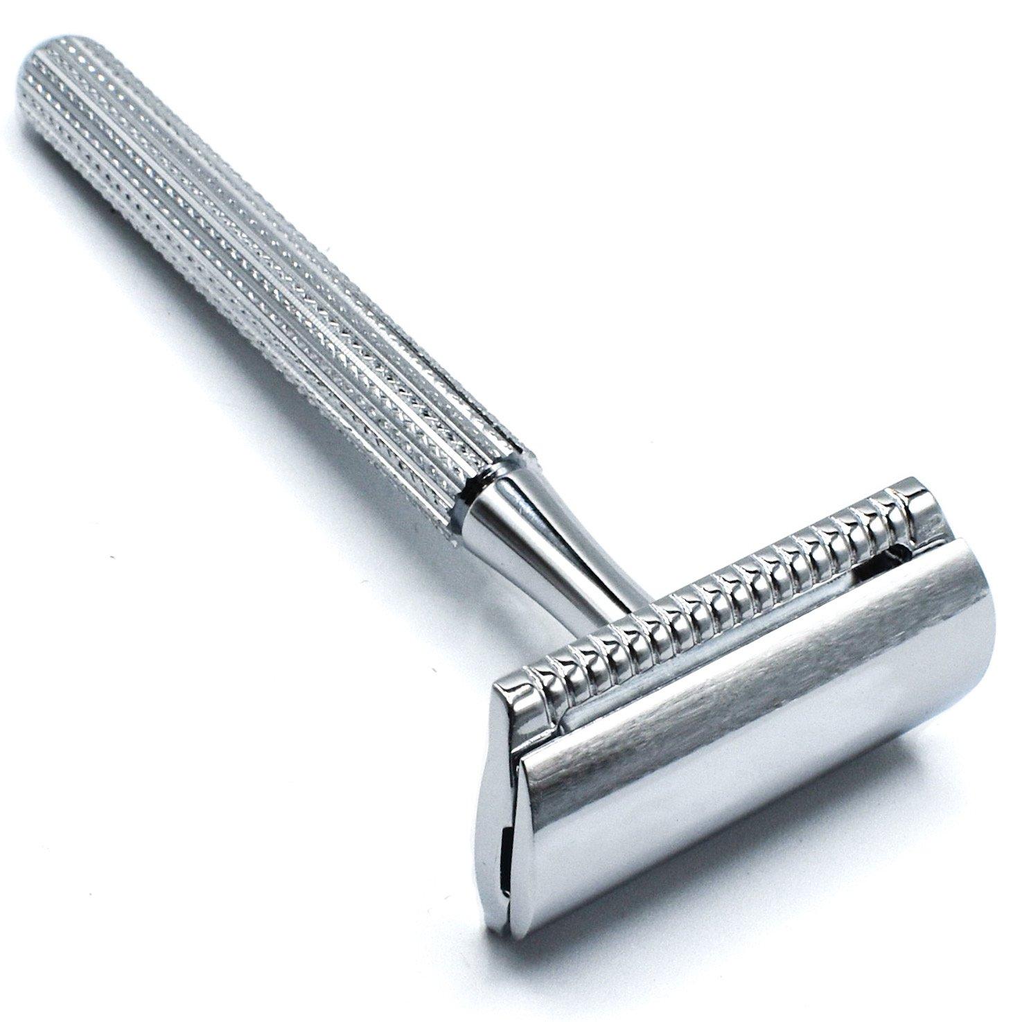 78R-CH Textured Chrome Safety Razor