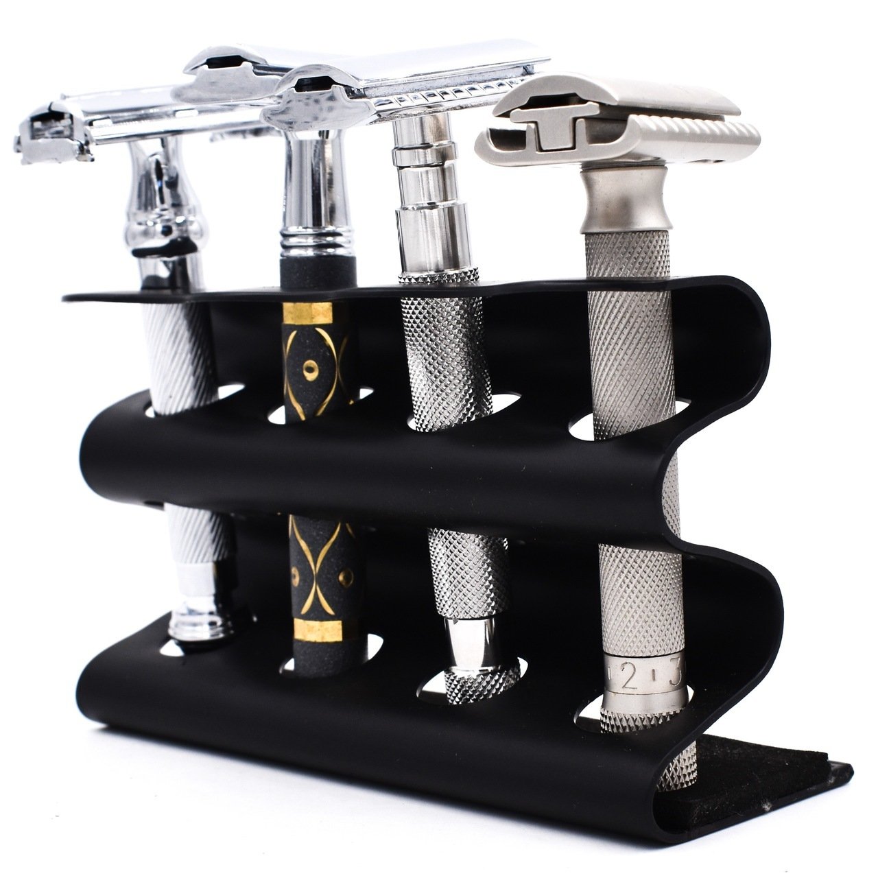 Deluxe Black Safety Razor Caddy