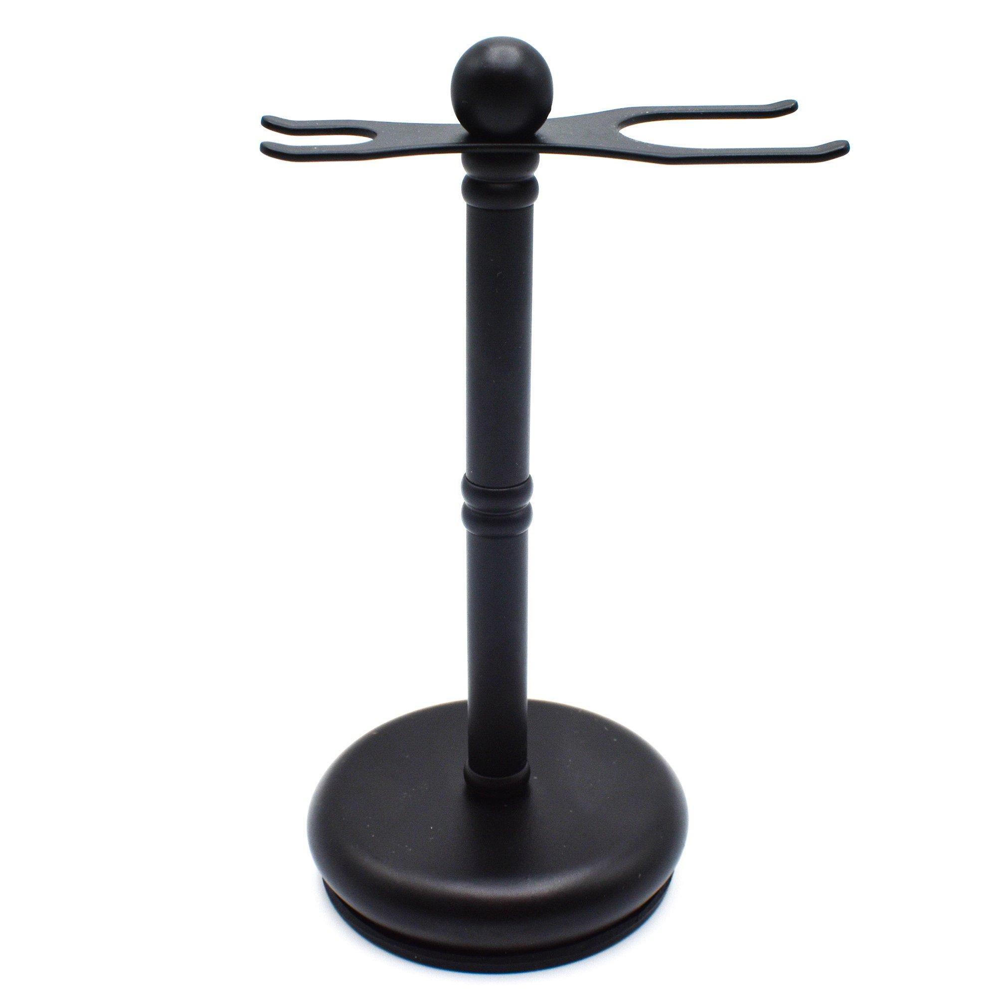 Deluxe Black Safety Razor & Shave Brush Stand