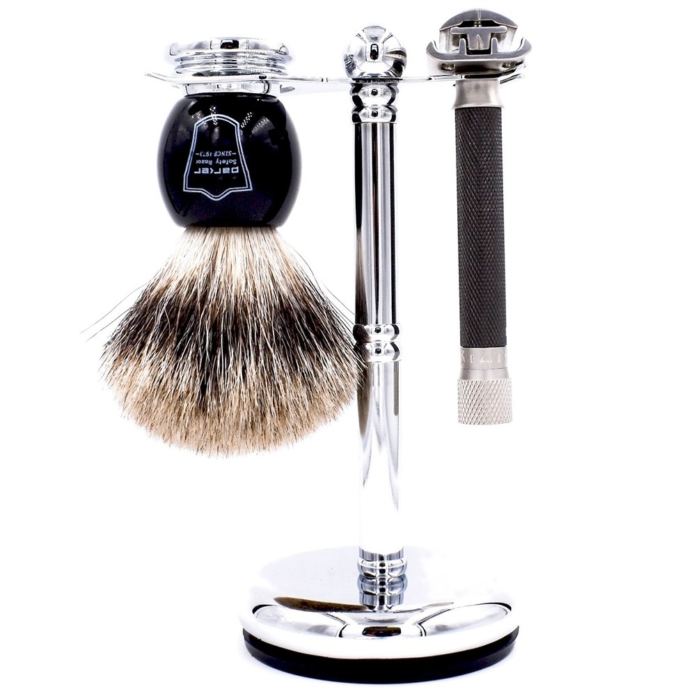 Variant Safety Razor & Pure Badger 3-Piece Shave Set